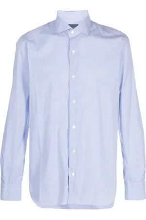BARBA Stripe-print long-sleeve shirt