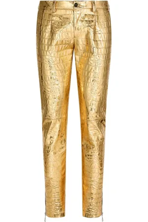 Dolce & Gabbana Metallic-finish skinny trousers
