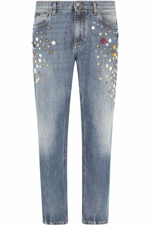 Dolce & Gabbana Crystal-embellished skinny jeans