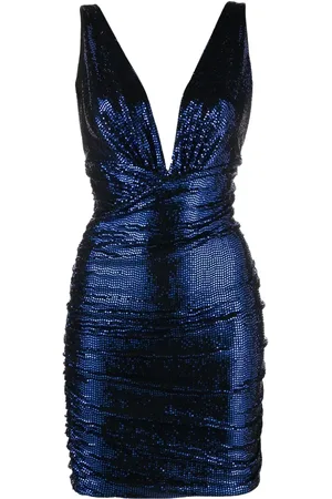 ALEXANDRE VAUTHIER Sequinned V-neck minidress