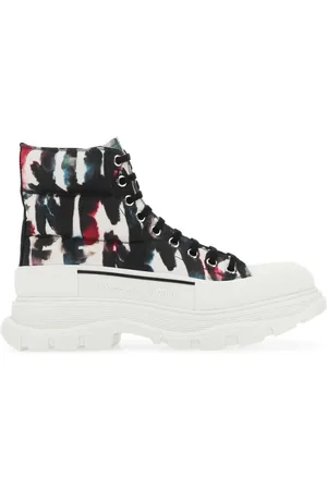 Alexander McQueen Graffiti-print high-top sneakers