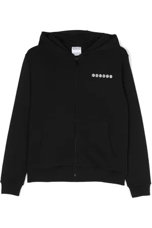 MARCELO BURLON Logo-print zip-up hoodie