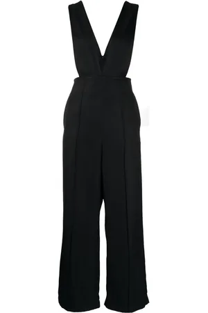 Plan C Deep V-neck jumpsuit
