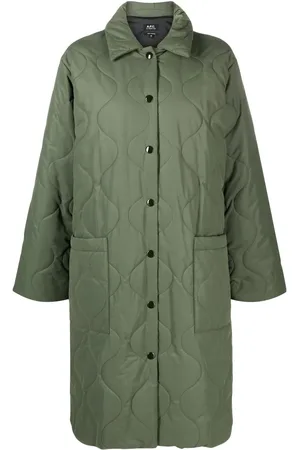 A.P.C. Single-breasted quilted coat