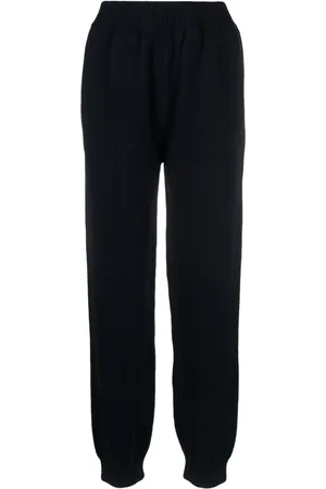 Msgm Logo-embroidered knitted trousers