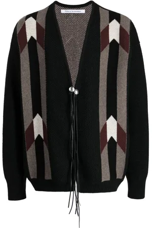 Children Of The Discordance Patterned intarsia-knit wool cardigan