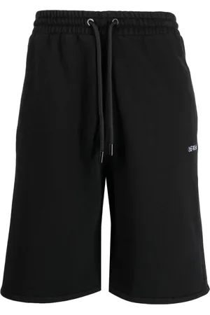 OFF-WHITE Stitch Diag cotton track shorts