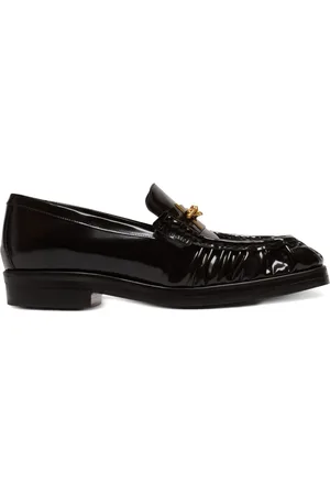 Balmain Glazed leather loafers