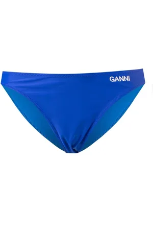 Ganni Logo-print bikini bottoms