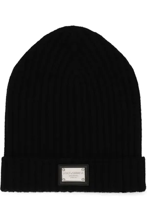 Dolce & Gabbana Logo-plaque virgin-wool knit beanie