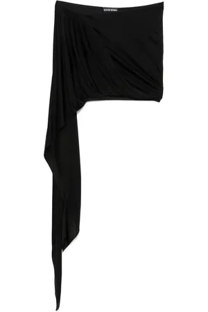 DAVID KOMA Draped asymmetric mini skirt