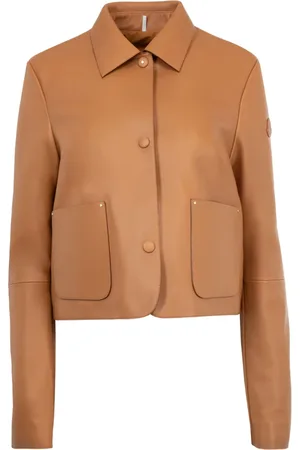 Moncler Nemours leather quilted jacket