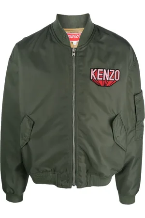 Kenzo Logo-patch cotton bomber jacket