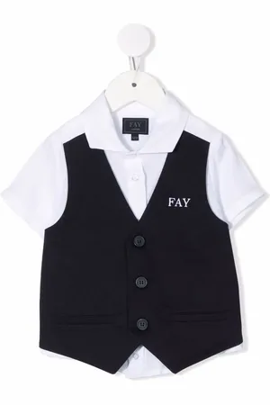 FAY Embroidered-logo short-sleeved shirt