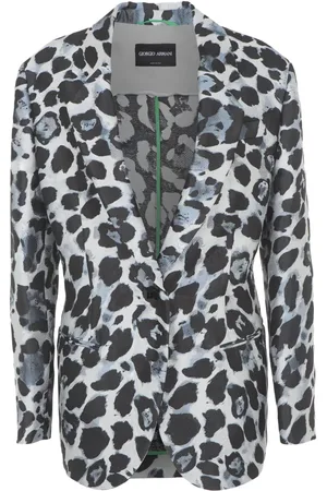 Giorgio Armani Single-breasted leopard-pattern blazer