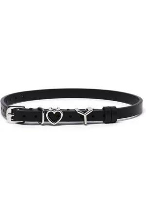 Y / PROJECT Heart-plaque leather choker