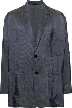 Giorgio Armani Patterned-jacquard shirt jacket