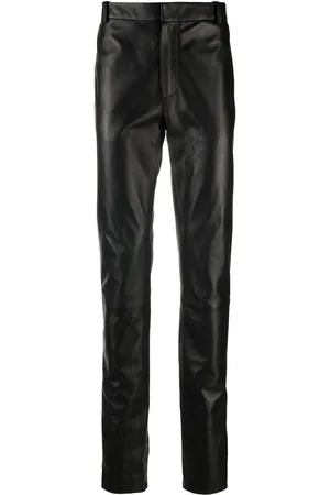 OFF-WHITE Leather skinny trousers