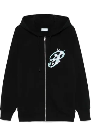 3PARADIS Embroidered-logo zip-up hoodie