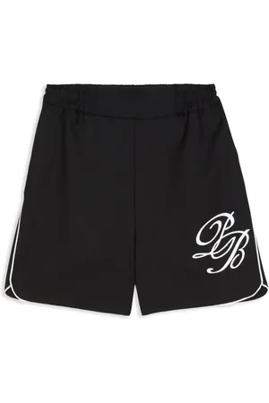 Balmain Logo-print wool-blend shorts