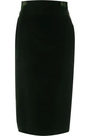 ALEXANDRE VAUTHIER Cotton velvet midi skirt