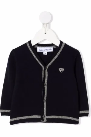 Tartine Et Chocolat Embroidered-logo cashmere cardigan