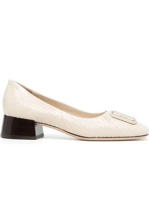 Tory Burch Georgia logo-plaque pumps