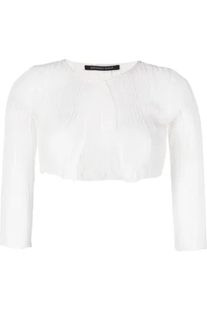 ANTONINO VALENTI Knitted silk cropped cardigan