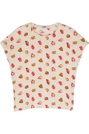 Hermès 1970s shell-print top