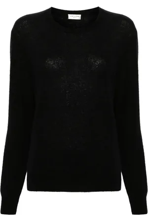 Saint Laurent Crew-neck cashmere-blend jumper