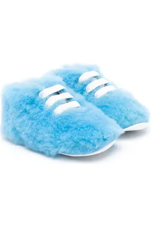 MONTELPARE TRADITION Faux-fur lace-up sneakers
