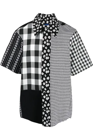Ader Error Mix-print short-sleeved shirt