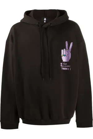 DUOltd Graphic print drawstring hoodie