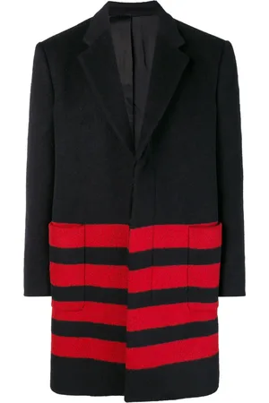 Calvin Klein Stripe detail single-breasted coat