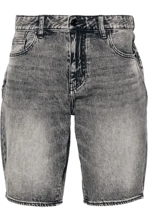 Armani Exchange Bleach-effect denim shorts