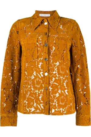 REJINA PYO Point-collar lace shirt