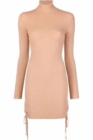ANDREADAMO Roll-neck ribbed knit dress