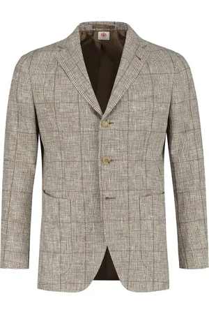 LUIGI BORRELLI NAPOLI Prince of Wales check blazer
