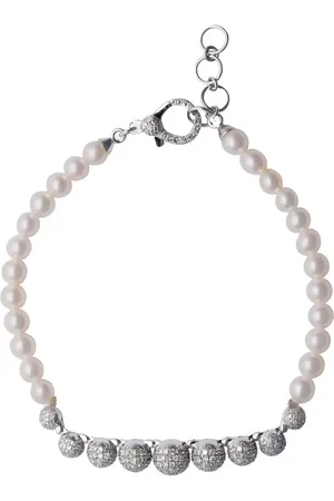 Shay 18kt gold pearl and diamond bracelet