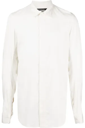 JULIUS Spread-collar concealed-fastening shirt