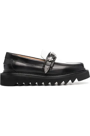 TOGA PULLA Buckle-detail leather loafers