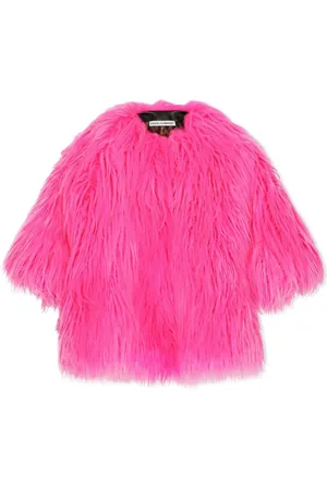 Dolce & Gabbana Faux-fur round neck coat