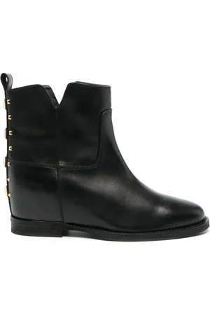Via Roma Rockstud-detailing leather ankle boots