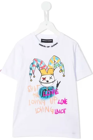 Vision Of Super Baby Drawing Clown-print T-shirt