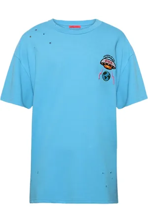 Members OF The Rage Logo-embroidered distressed T-shirt