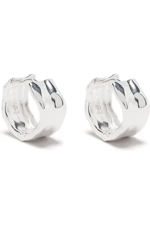 Dower and Hall Wide waterfall huggie hoops