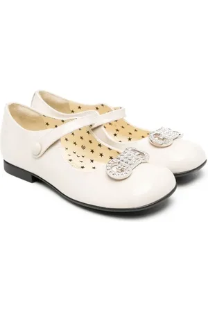 Gucci Logo-plaque embellished ballerina shoes