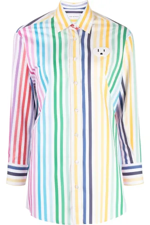 JOSHUA SANDERS Smiley-motif striped shirt