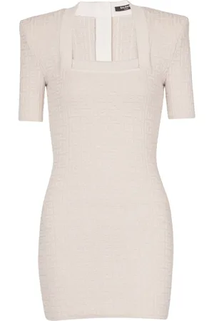 Balmain Labyrinth-knit mini dress