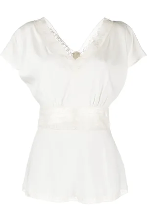 P.A.R.O.S.H. Lace-detailing silk blouse